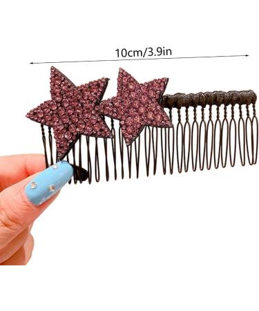 PLCPDM Girls Star Hair Clip Diamond Hair Barrettes Hair Pin Hair Styling Comb for Adult Aesthetic Hair Shaping Accessory - Buy Online on GoSupps.com