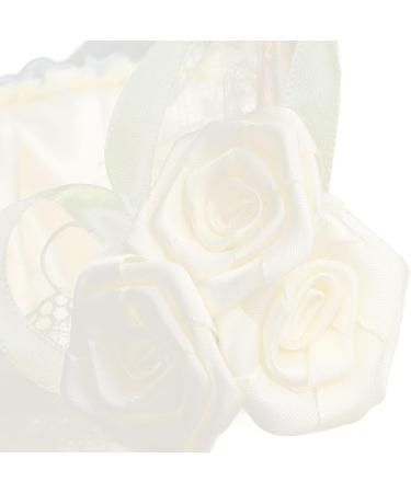White Wedding Flower Basket Easy Carry Lightweight Wedding Flower Girl Basket for Photography - Buy Online on GoSupps.com