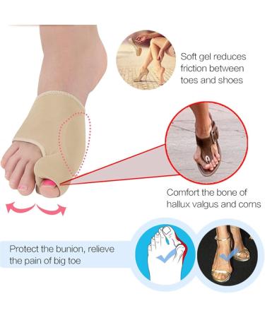 Toe Protector for Hallux Valgus Relief | Pedicure Socks with Toe Separator Splint | 1 Pair - Buy Online on GoSupps.com