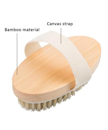 2-Pack Body Brush Set - Sourcetone Natural Wild Boar Bristle Massage Brushes for Soft Glowing Skin - Wet & Dry Use - Buy Online on GoSupps.com