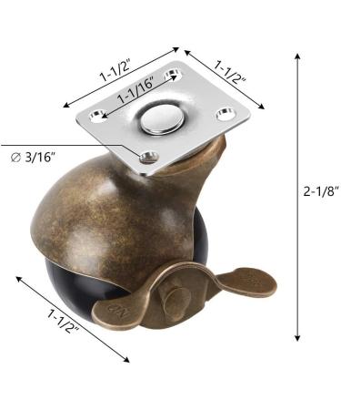 2 inch Ball Caster Wheel Antique Swivel Caster with Top Plate 360 Rotated Mute and Smooth for Office Chairs Sofas - Buy Online on GoSupps.com