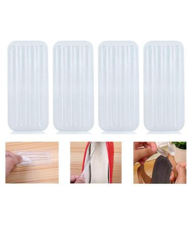 6 Sheets 24 Pcs Transparent Silicone Strips Shoe Heel Inserts Insoles Gel Pads Grips Heel Protector Mini Anti-Slip Abrasionproof High Heel Liners Protective Cushion Tools