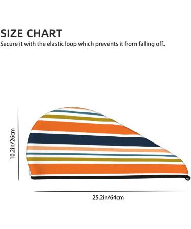 Hair Towel Wrap - Quick Drying Towel Turban with Button | Colorful Pastel Stripes - Perfect for Fast Hair Drying - Buy Online on GoSupps.com