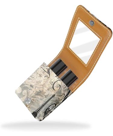 Buy Eiffel Tower Vintage Leather Lipstick Case - Mini Organiser with Mirror | International Shipping Available - Buy Online on GoSupps.com