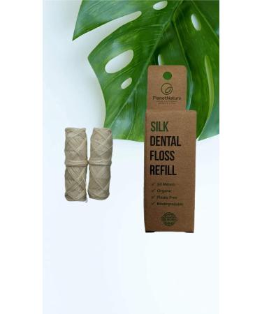PlanetNatura Mint Flavoured Natural Silk Dental Floss - Eco-Friendly Biodegradable Refill - 60 Meters Organic Floss - Buy Online on GoSupps.com