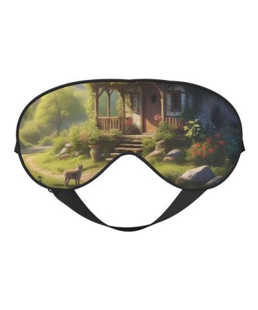 Soft Hidden Harmony Printed Eye Mask Adjustable Breathable Eye Masks for Sleep Light Blocking & Double-Sided