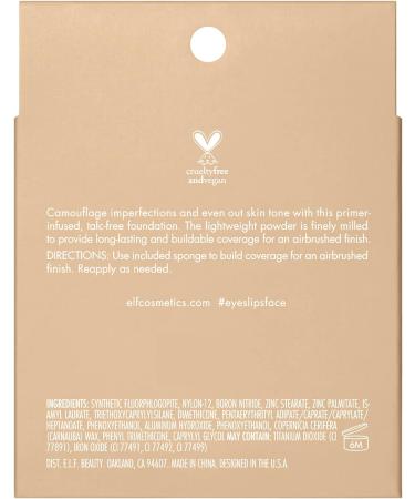 e.l.f. Camo Powder Foundation Light 240 W 8g - Primer-Infused, Buildable Coverage - Long-Lasting Formula - Medium-to-Full Coverage - Pack of 1 - Buy Online on GoSupps.com