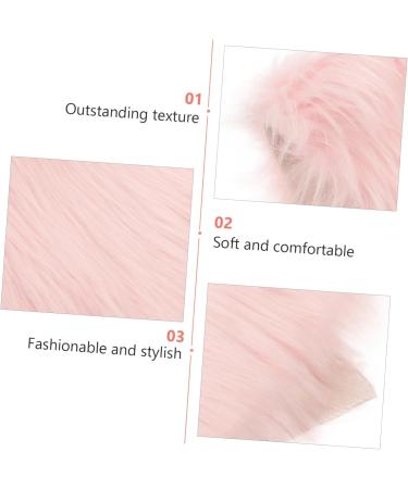 FRCOLOR Fluffy Rug Plush Background Cloth Carpet Rug Jewlery Acrylic Nail Supplies Pink Manicure Small Product Photo Backdrop 51.00X31.00X2.00CM Pink - Buy Online on GoSupps.com