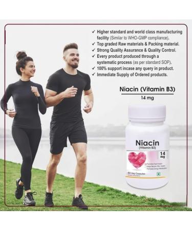 Niacin 14mg Vitamin B3 with Inositol 50mg Supplement - 60 Veg Capsules - Buy Online on GoSupps.com