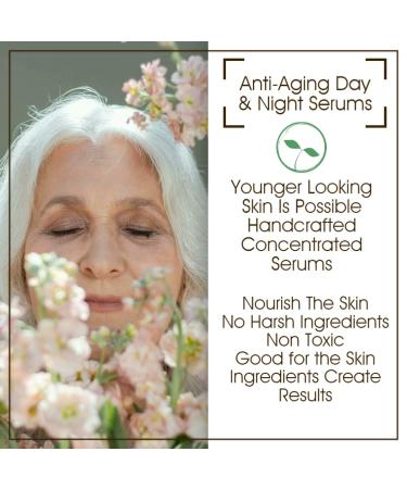 Shop Anti-Aging Skin Care Set - Organic Day & Night Face Serums with Hyaluronic Acid Vit A C E | Non-Toxic Natural Moisturizer - Buy Online on GoSupps.com