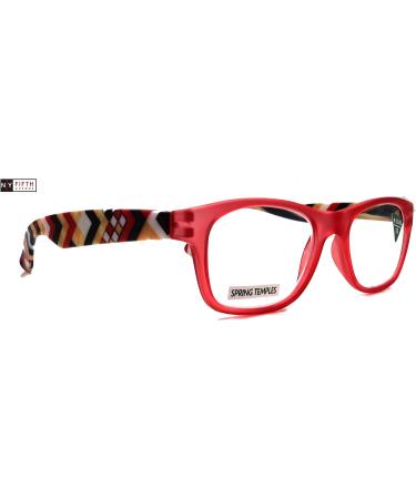 Monet Premium Reading Glasses | High-End +1 to +3 Magnifying Square Frames | Red Optical Readers from NY Fifth Avenue - Buy Online on GoSupps.com