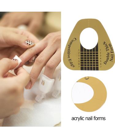 100pcs Manicure Sticker Tools - Double Thick Acrylic Nail Forms for Perfect Nail Art Tips - Buy Online on GoSupps.com