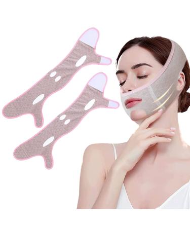 2PCS Beauty Face Sculpting Sleep Mask  V Line Shaping Face Masks  Double Chin Reducer  V Shaped Slimming Face Mask for Face and Chin Line