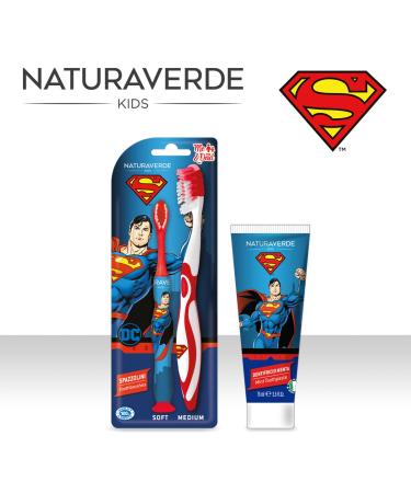 Naturaverde Kids Superman Toothpaste - Sweet Mint Gentle Formula for Children 75 ml - Buy Online on GoSupps.com