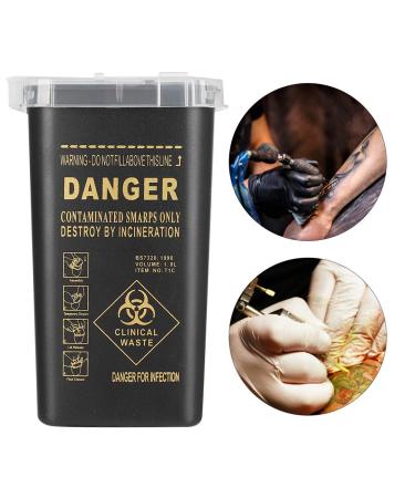 Buy Disposable Blade Waste Box 1L - Black Plastic 10x10x15.5 cm for Safe Disposal | International Shipping Available - Buy Online on GoSupps.com