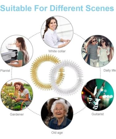 Norhogo 7-Piece Acupressure Ring Set | Finger & Wrist Massage Rings for Stress Relief & Improved Blood Flow - Buy Online on GoSupps.com