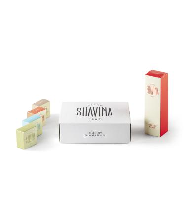 SUAVINA - Moisturizing Lip Balm [ Prunus + Helianthus + Olea + Original in 10 ml Jar ] + Natural Hand Cream 40 ml - Original Gift of 5 Units