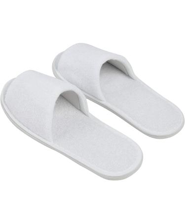 KabinChiu 6 Pairs Disposable Spa Slippers White - Universal Size for Hotel, Home, Nail Salon - Non-Slip Open Toe Design for Women and Men - Buy Online on GoSupps.com