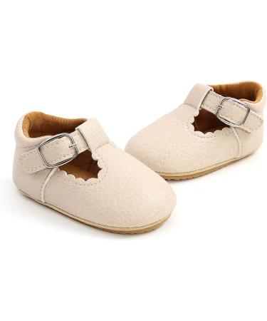 Baby Anti-Slip First Walking Shoes - Soft Sole Toddler Sneakers for Boys and Girls (12-18 Months) - Wide Beige with Sock Included - Buy Online on GoSupps.com