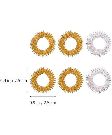 Gatuida 10pcs Finger Massage Ring Toy - Carbon Steel Pointed Medicine Rings for Relaxation & Stress Relief - Buy Online on GoSupps.com