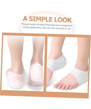 FOMIYES Height Increasing Insole Sock Pads - Silicone Heel Protectors for Men & Women | Non-Slip Silicone Heel Sleeves | White Half Shoe Inserts - Buy Online on GoSupps.com