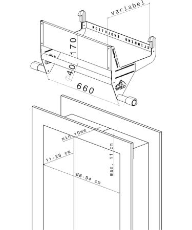 CLEVO Hangboard for Climbing & Bouldering | Door Suspension Training Board with Pull-Up Bar - Buy Online on GoSupps.com