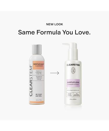 CLEARSTEM - GENTLECLEAN Vitamin C Infused Calming Wash - Facial Cleanser Makeup Remover - Goldenseal + Green Tea - Facial Skin Care Products - Gluten Free Cruelty Free - 6 fl oz / 207ml 6 Fl Oz (Pack of 1) - Buy Online on GoSupps.com