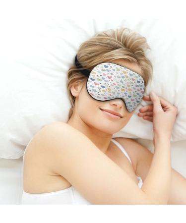 Premium Heart Design Light Blocking Sleep Mask - Adjustable Eye Cover for Ultimate Comfort - Buy Online on GoSupps.com