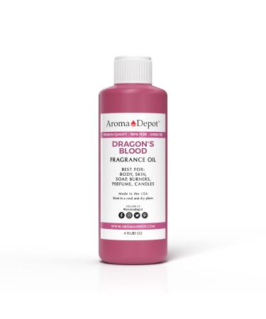 Dragon's Blood 4 oz. Fragrance Oil I Perfume I Skin Oil I Scented Oil. DIY Projects Such as Candles Bath Bombs Body Butters Creams & Lotions. Few Drops in The Diffuser Burners or Warmers.