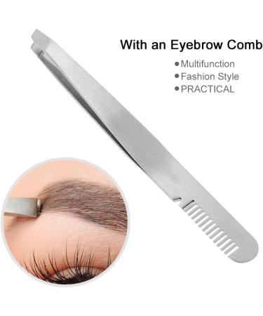 Stainless Steel Eyebrow Makeup Tweezers Moderate Elasticity Convenient Safe Makeup Tweezers Durable Travel for Eyebrows Home Makeup - Buy Online on GoSupps.com
