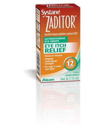 Zaditor Antihistamine Eye Drops 5-mL - Allergy Relief - 0.17 Fl Oz - Buy Online on GoSupps.com