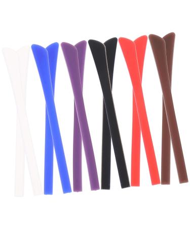 Exceart 12 Pairs Lanyard Accessories Silicone Ear Leg Sleeve Boots Sunglasses Retainer