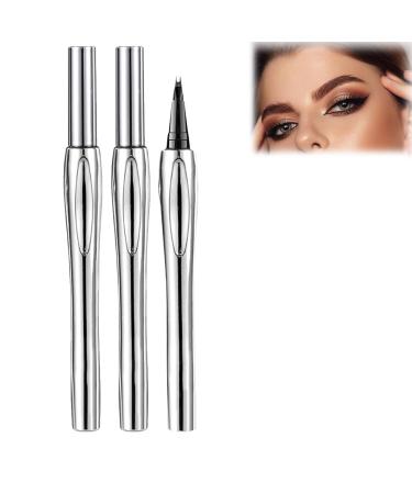 Cooklesa Eyebrow Long-Lasting Natural 3D Waterproof Microblading Eyebrow Pencil Cooklesa Upgraded Natural Waterproof Eyebrow Pen with Microfine Tip (Brown+Black+Gray brow)