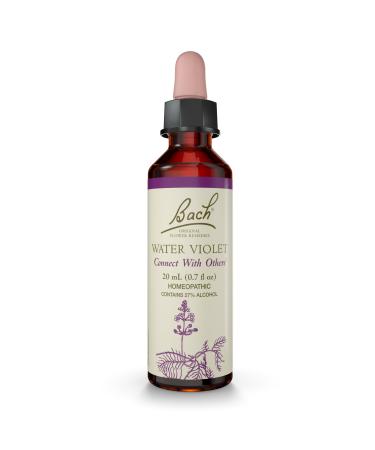 Bach Original Flower Remedies Water Violet - Connect with Others - Natural Homeopathic Flower Essence for Emotional Balance - Vegan Gluten Free Sugar Free - 20mL Dropper