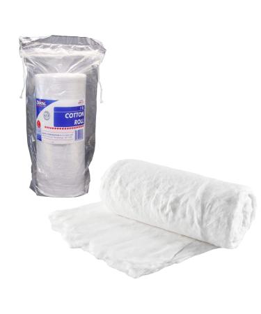 Dukal White Cotton Roll. Roll of Non-sterile Cotton for Wound Care. Soft and Absorbent, 100% Cotton. Re-sealable Drawstring polybag. White, Single use. - Buy Online on GoSupps.com