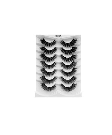 Gifts for Women 7 Pairs 3D Faux Mink Eyelashes Fluffy Thick Soft Natural Look False Eyelashes Extension Handmade Fake Eyelashes Pack with Two Styles 1 Count (Pack of 14) 7 Pair