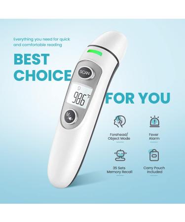 Buy Forehead Thermometer for Adults & Kids - Touchless Digital Infrared Thermometer with LCD Screen & Fever Alarm - Fast International Shipping - Buy Online on GoSupps.com