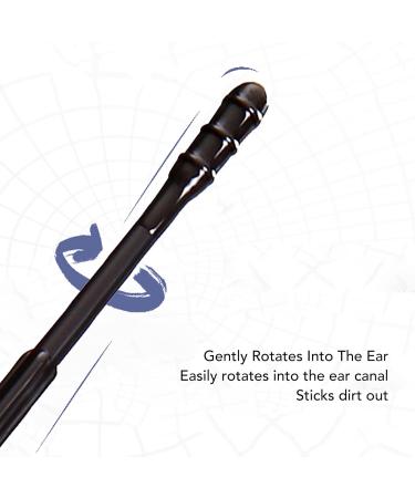 Black Plastic Spiral Tip Ear Pick - Safe 360 Degree Cleaning Tool for Baby and Travel - Buy Online on GoSupps.com