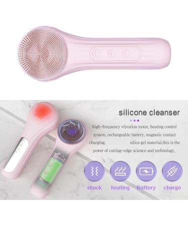 Reapyyt Electric Brush Heated Waterproof Pore Cleaner Silicone Belt Magnet Charger Cleansing Device Pink Easy Install Easy to Use - Buy Online on GoSupps.com
