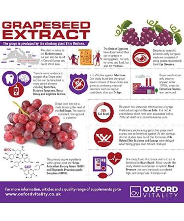 Grape Seed Tablets 6000mg | Antioxidant Vision & Vascular Health Supplement | Oxford Vitality 500 - Buy Online on GoSupps.com