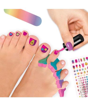 Fashion Angels Pretty Pedi Pedicure Kit for Girls - Kids Nail Spa Set with Polish, Stickers, Toe Separators, File, and Bath Bombs - Ages 8 - Buy Online on GoSupps.com