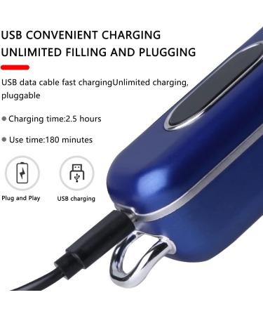 KEMEI Professional Hair Clippers for Men Electric Cordless Hair Trimmer Rechargeable Hair Cutting Kit with LCD Display&Grooming Set for Family(KM-1895) Blue - Buy Online on GoSupps.com