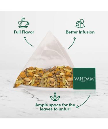 VAHDAM Turmeric Spiced Herbal Tea - 15 Natural Tea Bags | Nutritious Turmeric & Spice Blend - Buy Online on GoSupps.com