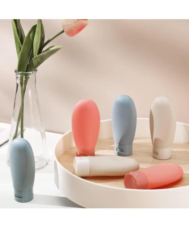 AUXSOUL Travel Bottles Set 6 Pcs Leak Proof Refillable Squeezable Containers Set Mini Squeeze Bottles Liquid Travel Accessories for Toiletry Shampoo soap Body Wash(60ml) - Buy Online on GoSupps.com