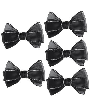 minkissy Hair Fabric Butterfly Hair Clip women hair bow hair barrettes for women girls hair clip Bow Barrettes Women red hair bows black bows woman rhinestone South Korea Red