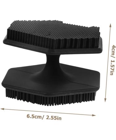 VINTORKY Face Brush Silicone Facial Cleansing Brush Facial Cleansing Brush Exfoliator Face Cleansing Brush Face Exfoliator Facial Wash Brush Face Scrub Double Sided Scrubber Silica Gel 6.50X6.50X4.00CM Black - Buy Online on GoSupps.com