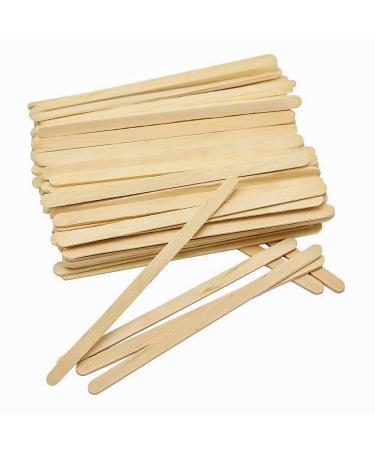 SelfTek 100 Pcs Wooden Wax Applicator Spatulas Sticks for Hair Removal and Smooth Skin, Wax Popsicle Stick Eyebrow Waxing Sticks for Lip, Nose Wax Applicator Sticks