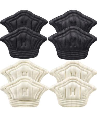 Heel Cushion Pads  4 Pairs of Heel Grips Insert Pads Soft Heel Grips for Women Men Reusable Anti-wear Heel Liner Protector for Sport Leather Shoes
