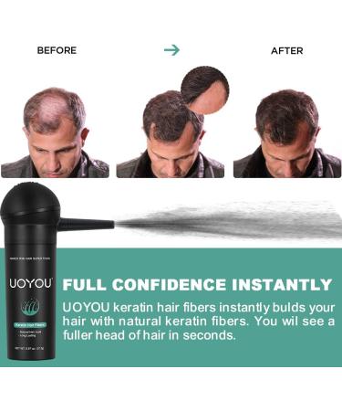 UOYOU Medium Blonde Hair Fibres 27.50g Bottle | Keratin Hair Loss Concealer for Men and Women | Hair Building Fibres Powder - Buy Online on GoSupps.com