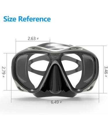 COPOZZ Scuba Mask - No Fogging Snorkeling Dive Glasses - Gray - Buy Online on GoSupps.com